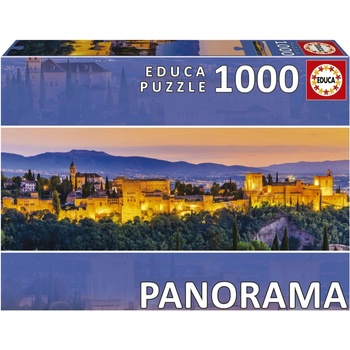 Educa Панорамен пъзел Educa - Алхамбра, Гранада, 1000 части (EDU19576)