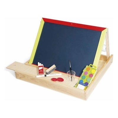 Jeujura Drevená multiaktívna stolná tabuľa 44 x 30 cm s príslušenstvom
