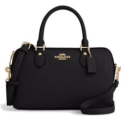 Coach kabelka Rowan Satchel Bag Pebbled Leather Gold Black