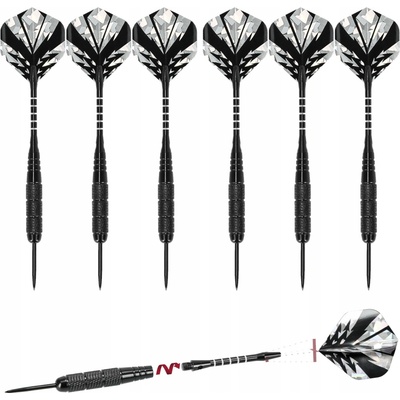 Šipky Activ/Space sada 6 šipek lotek pro dart, prémiová pírka, 22g, 6 ks
