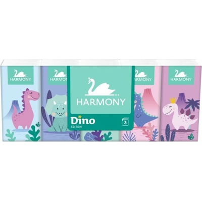 Harmony Dino papírové kapesníčky 3-vrstvé 10 x 10 ks – Zboží Dáma