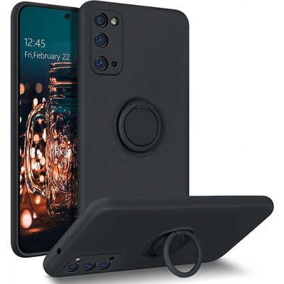 Nexeri Xiaomi Redmi 9 Silicone Ring Magnetic Stand černé