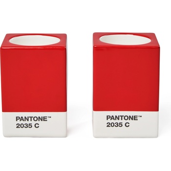 Copenhagen Design Свещници Pantone за класически свещи или чаени свещи, червени, 2 бр (101722035)