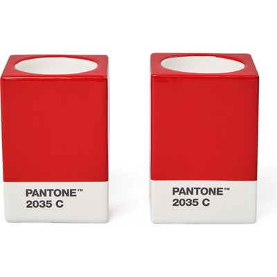 Copenhagen Design Свещници Pantone за класически свещи или чаени свещи, червени, 2 бр (101722035)