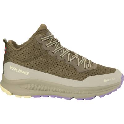 Viking Дамски туристически обувки Viking Women's Motion Mid GTX Walking boots - Olive / Lilac - размер 36 (EU) (119-1036-0211)