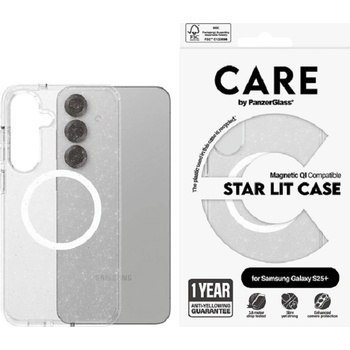 Panzer Калъф CARE - Star Lit, Galaxy S25 Plus, White Qi, прозрачен (5715685016783)