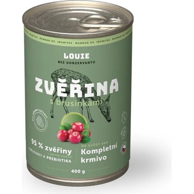 Louie zverina s brusnicami 400g