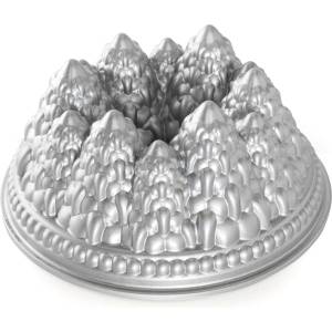 Nordic Ware Класическа форма за кекс PINE FOREST, сребриста, Nordic Ware (NW89737)