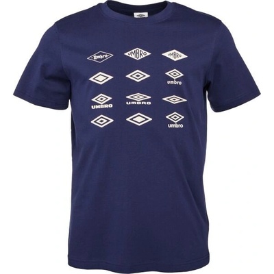 Umbro HISTORIC LOGOS GRAPHIC TEE tmavě modrá