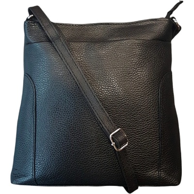 Vera Pelle dámská crossbody kabelka kožená 1511 BLK černá