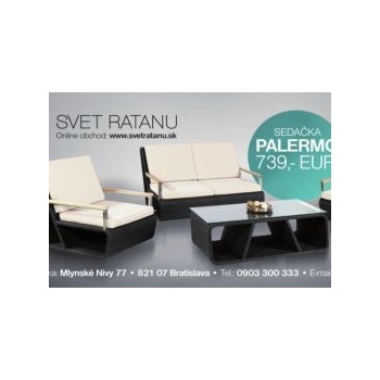 Ratanová sedacia súprava PALERMO šedé