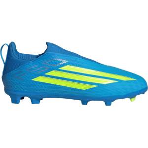 adidas Юношески футболни бутонки Adidas F50 League Laceless Juniors Firm Ground Football Boots - Blue/Yellow