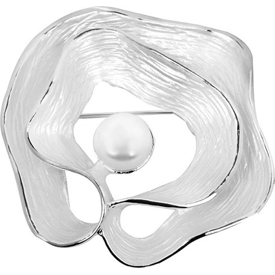 JwL Luxury Pearls Unikátní brož Lastura 2v1 s pravou perlou JL0380