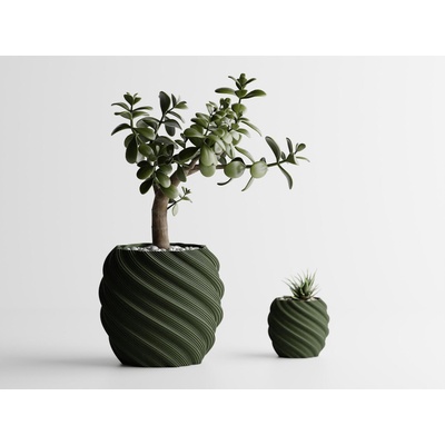 Кашпа Rome тъмнозелен мат