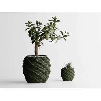 Кашпа Rome тъмнозелен мат