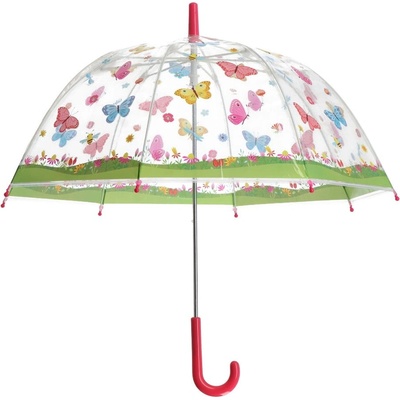 Esschert Design Butterflies dětský deštník zelená/průhledná