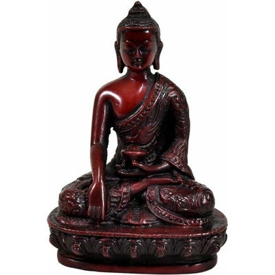 Sanu Babu Soška Šákjamuni Buddha, tmavě červený, 14cm