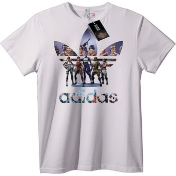 NOONEBRAND Тениска Adidas с герои от игри - M, White