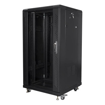 Lanberg rack cabinet 19" free-standing 22U/600x600 (flat pack) black (FF01-6622-12B)