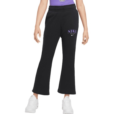Nike NSW TREND FLC PANT čierna fialová biela