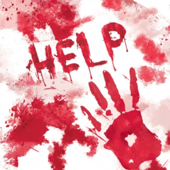 Amscan Krvavé servítky HELP 33x33cm