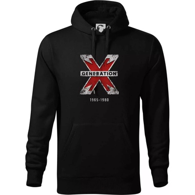 Generace X Gen X X 1965 1980 Mikina Cape s kapucí Černá