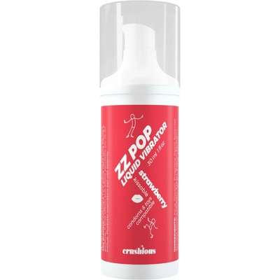 Crushious ZZ Pop bozkávateľný tekutý vibrátor jahoda ( 30 ml)