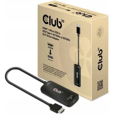 Adaptér Club3D HDMI + Micro USB na USB C D2/678