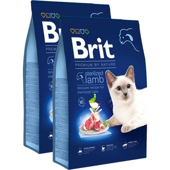 Brit Premium Cat by Nature Sterilized Lamb 2 x 8 kg