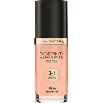 Max Factor Facefinity 3 in 1 tekutý make-up s uv ochranou SPF20 32 Light Beige 30 ml