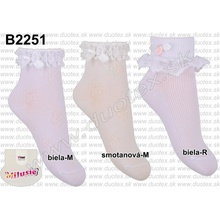 MILUSIE Detské ponožky B2251 biela