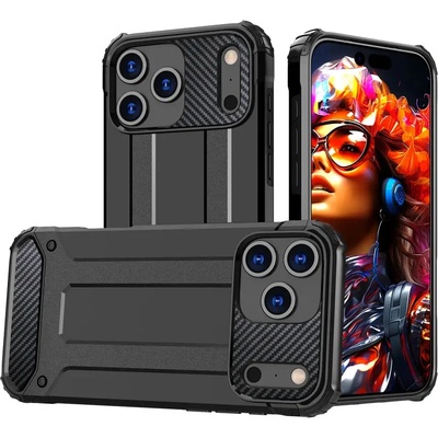 HQWear Hybrid Armor Case за iPhone 17 Pro - черен (5907769379437)