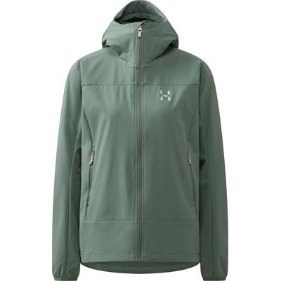 Haglöfs Дамско софтшел яке Haglöfs Women's Rosson Softshell Hood Softshell jacket - Chlorophyll Green (103-2405-0514)