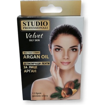 Image 1 of Studio депилиращи ленти за лице, Арган, 12броя (двойни ленти)