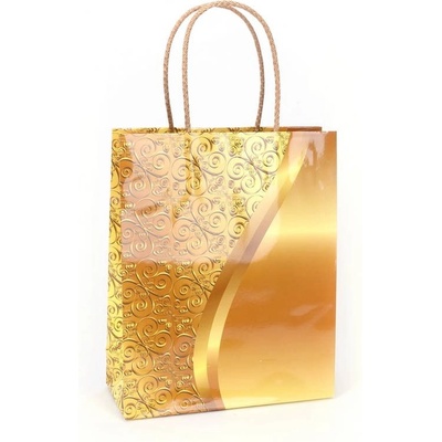 Екстрапак 20 х 25 см подаръчна луксозна хартиена чанта със златист декор (35178)