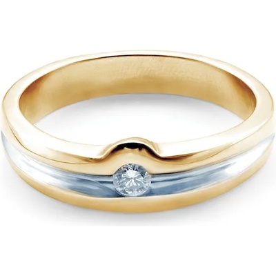 SAVICKI Годежен пръстен savicki: двуцветно злато, диамант