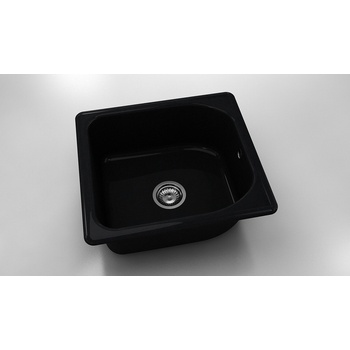 Image 1 of FAT Mивка Classic 209, Polymer marble, 12 Черен гранит, с включен сифон