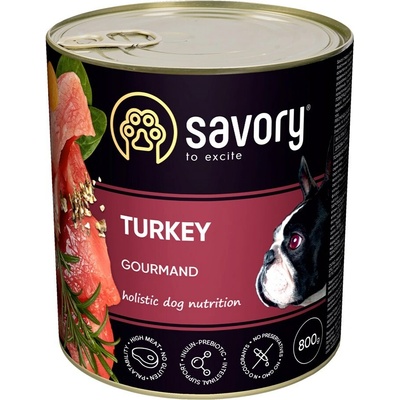 Savory Dog Adult Turkey 800 g