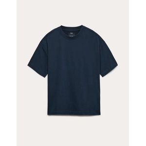 Marks & Spencer Еднобойна тениска от чист памук (2-16 години) Marks & Spencer морска синя Marks & Spencer | Sin | Момчешки | 7-8 години