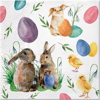 PAW servítky L Bunnies with Chicken 33x33cm