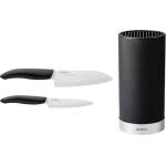 Kyocera Комплект от 2 бр. керамични ножове + блок за ножове (Kyocera-KB-RD-BK-INCL.-2KN-SET)