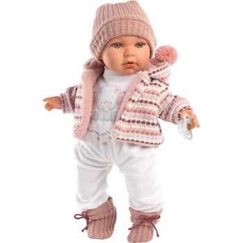 Llorens 42406 BABY JULIA - реалистична кукла със звуци и меко текстилно тяло - 42 см