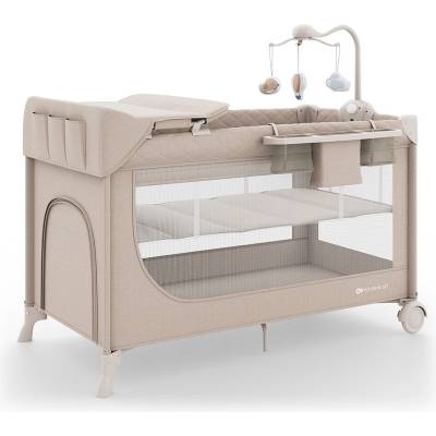 Kinderkraft cestovní postýlka LEODY UP beige