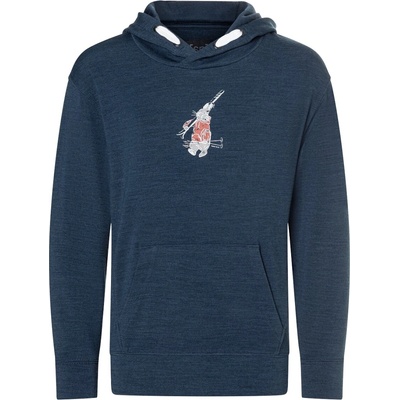 Dětská merino mikina K Ski Bunny Hoodie blueberry/various