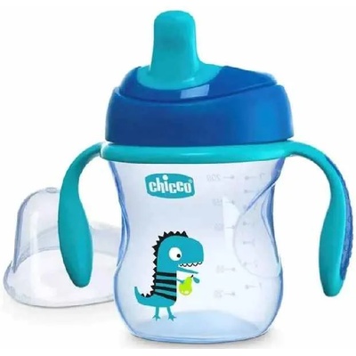 Chicco Преходна чаша Chicco - За момче, синьо динозавърче, 200 ml, асортимент