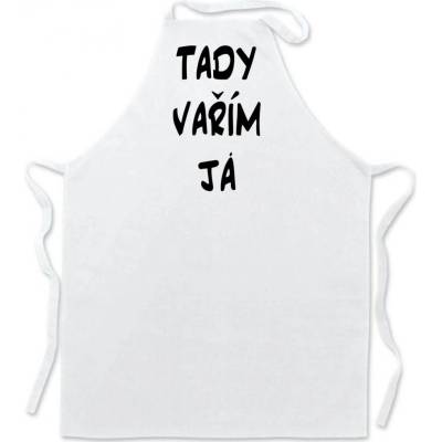 Povidlo.cz Zástěra Tady vařím já Bílá