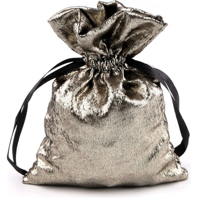 Dárkový pytlík s metalickým efektem 13x18 cm - zlatá tmavá