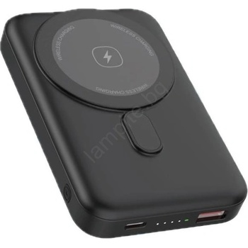 Platinet Магнитна Power Bank с безжично зареждане MagSafe 10000 mAh 20W PD черна (PL0605)
