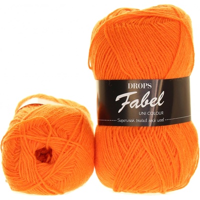 Drops Fabel uni colour 119 oranžová