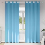 Pure Line Home Плътни завеси в цвят небесносиньо с метални халки, 2 бр. , 140 x 260 см